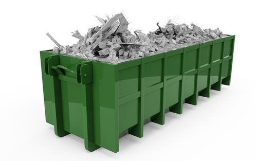 green dumpster container